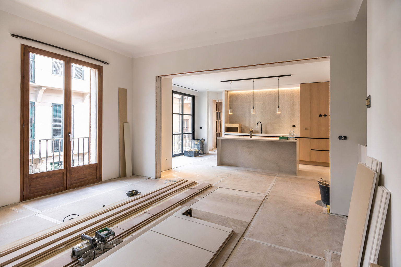 Reforma integral de vivienda en proceso avanzado